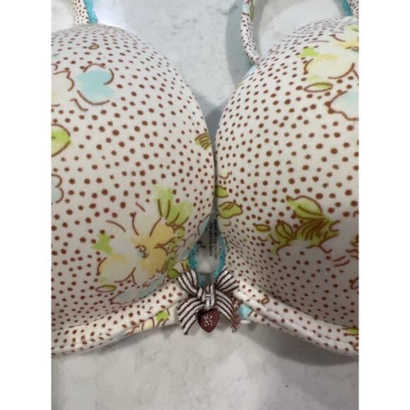 Victoria’s‎ Secret Women’s Padded Underwire Floral Push Up Bra Size 34B Beige - Picture 4 of 4